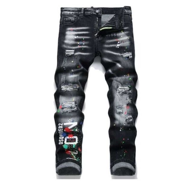 embroidery d2 dsq elastic dsquare 2 men's swing jeans european fashion and american luxury pants designer slim fit paint clothing us si, Blue
embroidery d2 dsq elastic dsquare 2 men's swing jeans european fashion and american luxury pants designer slim fit paint clothing us si, Blue