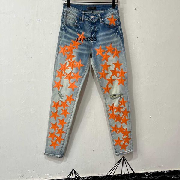 stylish hole designer fashion pants cool amirly leisure ripped brand orange star men's high street light jeans stretch slim ojgm, Blue
stylish hole designer fashion pants cool amirly leisure ripped brand orange star men's high street light jeans stretch slim ojgm, Blue