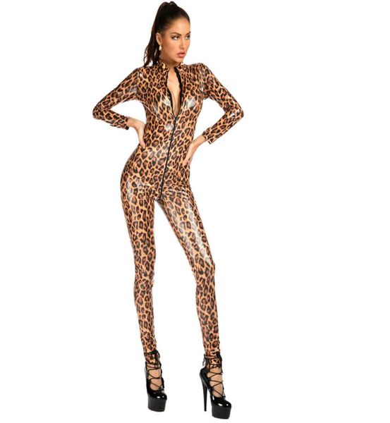 catsuit costumeswomen wetlook faux leather leopard print bodycon jumpsuits zipper open crotch bodysuit skinny slim romper clu6658629, Black
catsuit costumeswomen wetlook faux leather leopard print bodycon jumpsuits zipper open crotch bodysuit skinny slim romper clu6658629, Black