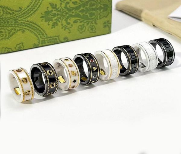 ceramic band g letter rings black white for women men jewelry gold ring size 611 with logo bag6128915, Silver
ceramic band g letter rings black white for women men jewelry gold ring size 611 with logo bag6128915, Silver