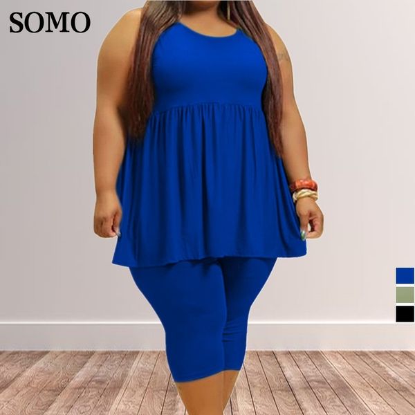 women's plus size tracksuits pleated fashion summer outfits crew neck tank and shorts two piece set casual solid color wholesale drop 2, Black
women's plus size tracksuits pleated fashion summer outfits crew neck tank and shorts two piece set casual solid color wholesale drop 2, Black