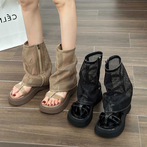 2023 women sandals black peep toe flat platform fashion gladiator summer mesh boots ladies designer zipper trend shoes sandalias
2023 women sandals black peep toe flat platform fashion gladiator summer mesh boots ladies designer zipper trend shoes sandalias