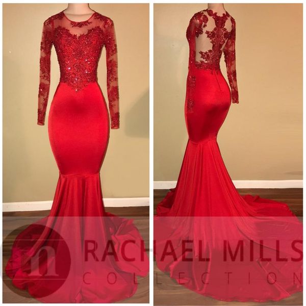 modest red sheer prom dresses mermaid appliqued sequined african black girls long sleeves evening celebrity gowns red carpet dress282a 
modest red sheer prom dresses mermaid appliqued sequined african black girls long sleeves evening celebrity gowns red carpet dress282a