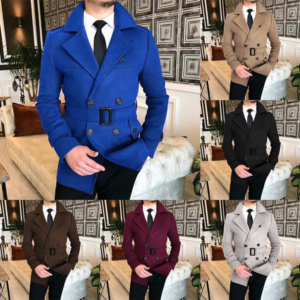 autumn men's trench coats woolen lapel neck collar double breasted casual windbreaker outerwear jacket fashion male windcheater, Tan;black
autumn men's trench coats woolen lapel neck collar double breasted casual windbreaker outerwear jacket fashion male windcheater, Tan;black