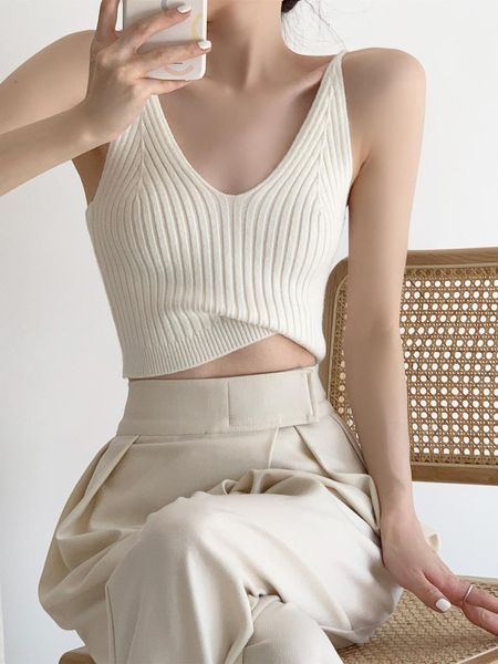 women's tanks camis fashion v neck sleeveless summer knit tank white women black casual basic t shirt off shoulder backless crop 23072
women's tanks camis fashion v neck sleeveless summer knit tank white women black casual basic t shirt off shoulder backless crop 23072