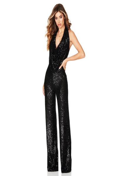 2022 foreign trade backless sequin jumpsuit women039s slim sleeveless jumpsuit2999458, Black;white
2022 foreign trade backless sequin jumpsuit women039s slim sleeveless jumpsuit2999458, Black;white