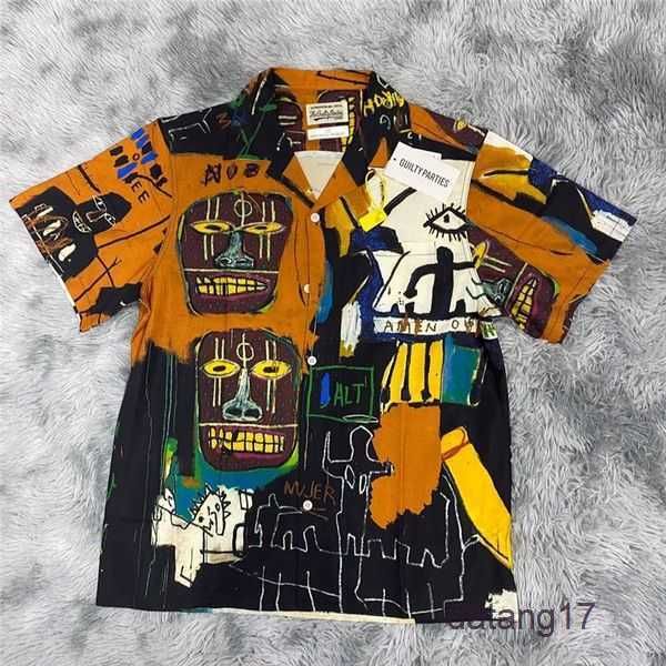 2023 men's graffiti oversized casual short sleeve movie collection spotted pattern wacko maria hawaiian women silk shirt beach tees clo, White;black
2023 men's graffiti oversized casual short sleeve movie collection spotted pattern wacko maria hawaiian women silk shirt beach tees clo, White;black