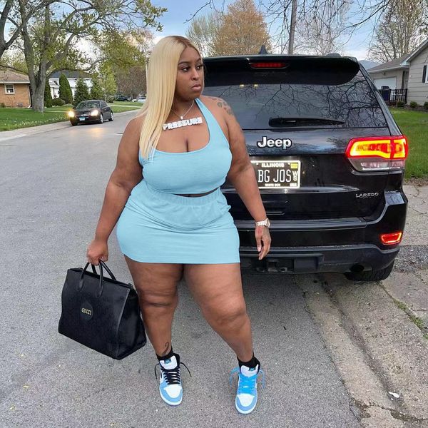 women's plus size tracksuits summer women two piece set wholesale crop and skirt outfit 2023 fashion dress casual evening clothing 230, Black
women's plus size tracksuits summer women two piece set wholesale crop and skirt outfit 2023 fashion dress casual evening clothing 230, Black