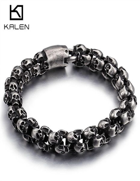 punk matte shiny skull bracelets for men stainless steel brushed skull charm link chain brecelet male gothic jewelry1626883, Golden;silver
punk matte shiny skull bracelets for men stainless steel brushed skull charm link chain brecelet male gothic jewelry1626883, Golden;silver