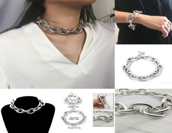punk big chunky chain necklace neba collar statement 2021 steampunk hip hop aluminum bracelet anklet women jewelry set earrings 8215395, Silver
punk big chunky chain necklace neba collar statement 2021 steampunk hip hop aluminum bracelet anklet women jewelry set earrings 8215395, Silver