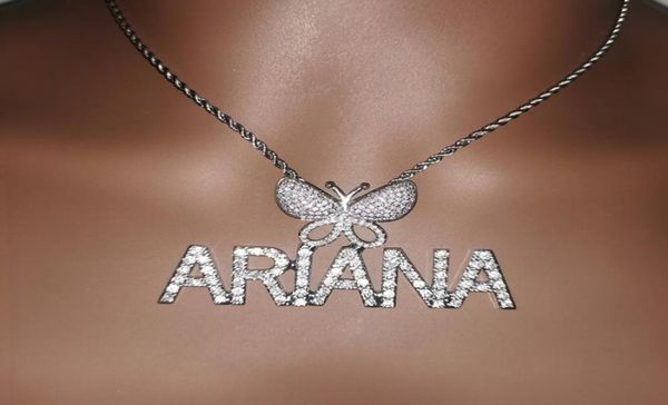 custom mini initial letters with buttterfly bail pendant micro paved cz personalized name plated necklace hip hop jewelry7853344, Silver
custom mini initial letters with buttterfly bail pendant micro paved cz personalized name plated necklace hip hop jewelry7853344, Silver