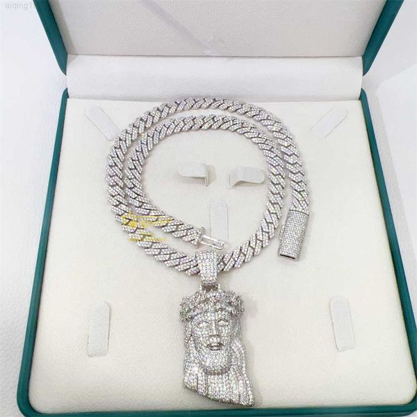 925 sterling siver sparkle fancy shape cluster custom mens gra moissanite vvs jesus head hip hop jewelry iced out pendant, Silver
925 sterling siver sparkle fancy shape cluster custom mens gra moissanite vvs jesus head hip hop jewelry iced out pendant, Silver