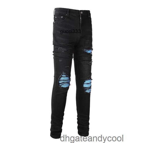 brand pants amirly patch denim street jeans black hole designer slimming pants high man light luxury fashion fashion youth personality man a, Blue
brand pants amirly patch denim street jeans black hole designer slimming pants high man light luxury fashion fashion youth personality man a, Blue