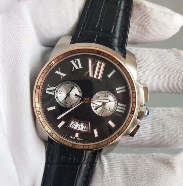 classic multi style super quality watches for men 42mm sapphire luminous auto date multi-function vk quartz chronograph leather strap w71000, Slivery;brown
classic multi style super quality watches for men 42mm sapphire luminous auto date multi-function vk quartz chronograph leather strap w71000, Slivery;brown
