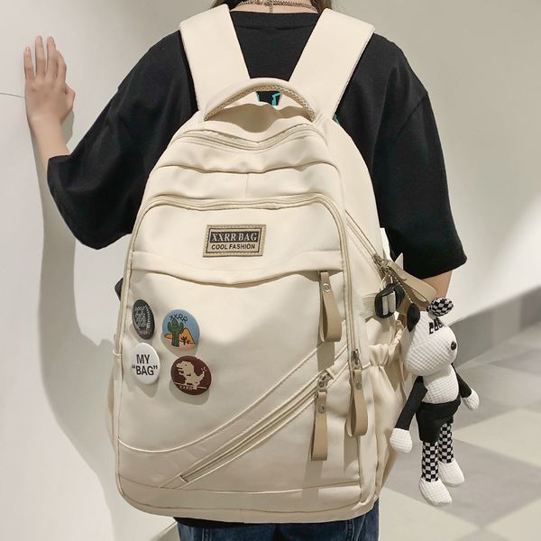 school bags high capacity trendy girl boy travel badge bag cool men women leisure bookbag ladies college backpack fashion male female 230721
school bags high capacity trendy girl boy travel badge bag cool men women leisure bookbag ladies college backpack fashion male female 230721