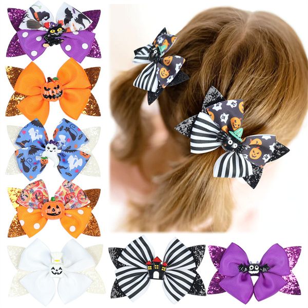 halloween bow hairpin 4 inch hair clip kids girls pumpkin head spider double layer sequin bows barrettes festival accessories gifts, Slivery;white
halloween bow hairpin 4 inch hair clip kids girls pumpkin head spider double layer sequin bows barrettes festival accessories gifts, Slivery;white