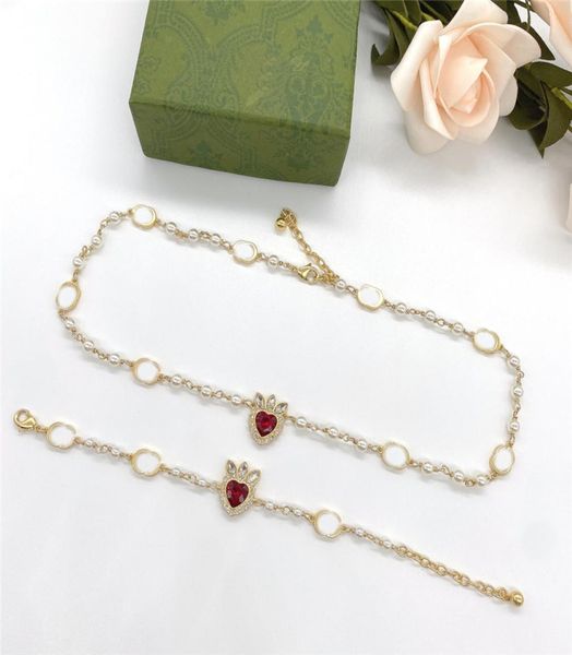 chic ruby diamond pearl necklace bracelet designer double letter pendant necklaces love heart rhinestone bracelet jewelry sets3301170, Black
chic ruby diamond pearl necklace bracelet designer double letter pendant necklaces love heart rhinestone bracelet jewelry sets3301170, Black