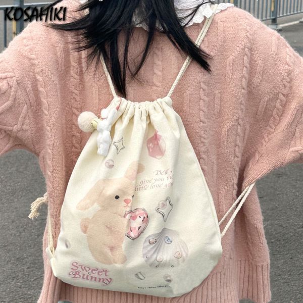 school bags cartoon sweet japanese kawaii shoulder y2k aesthetic cute rabbit print backpacks harajuku ins drawstring preppy schoolbags 23072
school bags cartoon sweet japanese kawaii shoulder y2k aesthetic cute rabbit print backpacks harajuku ins drawstring preppy schoolbags 23072