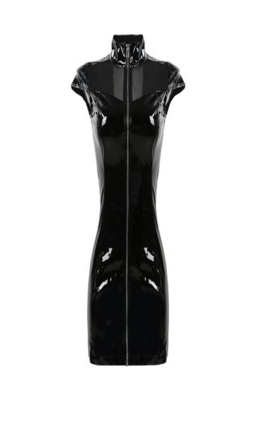 nighty high collar pvc latex faux leather fetish gothic zipper woman mini lace up clubwear black pencil dress2546572
nighty high collar pvc latex faux leather fetish gothic zipper woman mini lace up clubwear black pencil dress2546572