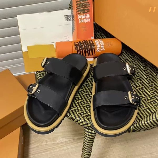 new designer fashion men & women sandals printed genuien leather comfortable thick sole soft flat slippers beach outdoor office loafers pill, Black
new designer fashion men & women sandals printed genuien leather comfortable thick sole soft flat slippers beach outdoor office loafers pill, Black