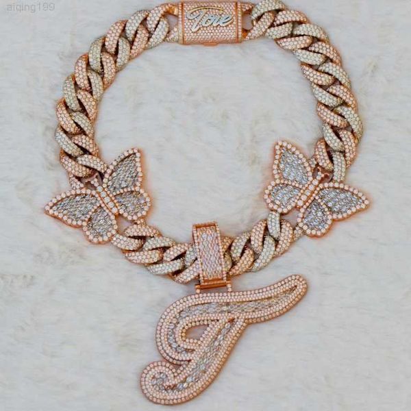 hiphop jewelry custom letter butterfly pendant necklace vvs diamond moissanite custom letter pendant with iced out chain, Silver
hiphop jewelry custom letter butterfly pendant necklace vvs diamond moissanite custom letter pendant with iced out chain, Silver