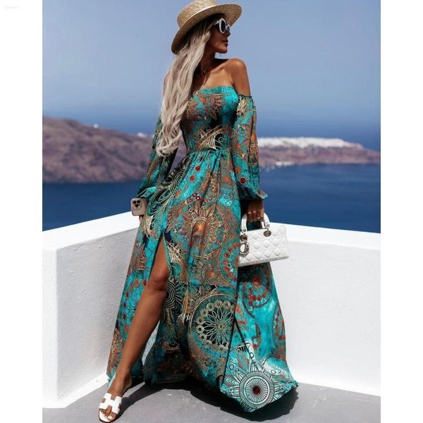 casual dresses beach women evening elegant floral print boho summer dress long sleeve maxi 2022 wjvcj, Black;gray
casual dresses beach women evening elegant floral print boho summer dress long sleeve maxi 2022 wjvcj, Black;gray