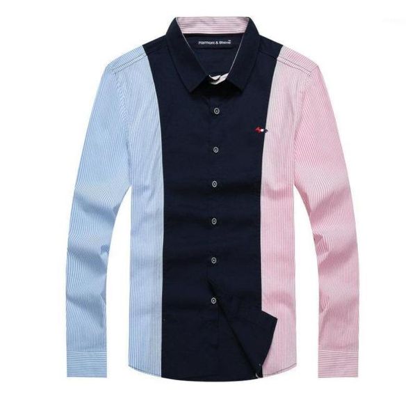 men039s casual shirts fashion patchwork men long sleeved harmont blaine shirt slim fit male social business dress brand menmen56382991870, White;black
men039s casual shirts fashion patchwork men long sleeved harmont blaine shirt slim fit male social business dress brand menmen56382991870, White;black