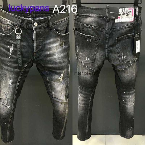 hole d2 dsq dsquare men's 2 original edition patch 8a jeans for sale micro-elastic a216 type splicing black fashion european pants, Blue
hole d2 dsq dsquare men's 2 original edition patch 8a jeans for sale micro-elastic a216 type splicing black fashion european pants, Blue
