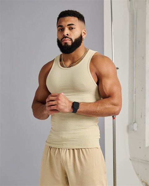 men tank 2023 summer knitted ice silk ribbed fitness sports leisure slim men vest muscle men 230721, White;black
men tank 2023 summer knitted ice silk ribbed fitness sports leisure slim men vest muscle men 230721, White;black