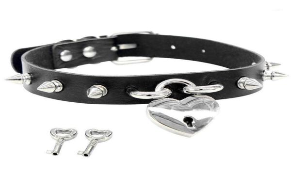 chokers stainless steel bondage spike choker necklace women gothic collar goth punk pu leather heart key lock on neck jewelry12877140, Golden;silver
chokers stainless steel bondage spike choker necklace women gothic collar goth punk pu leather heart key lock on neck jewelry12877140, Golden;silver
