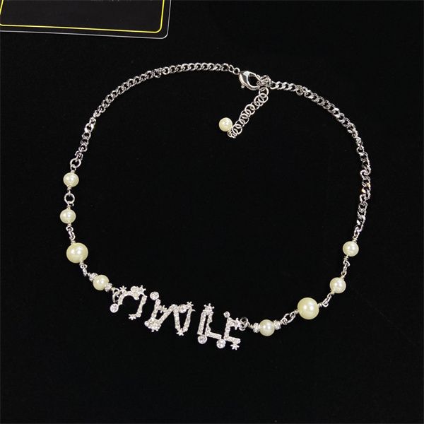 2023 latest women pendant necklaces ccity metal brass gold choker women jewelry designer luxury accessories, Silver
2023 latest women pendant necklaces ccity metal brass gold choker women jewelry designer luxury accessories, Silver