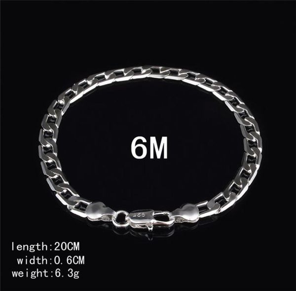 fashion jewelry 925 sterling silver plated men figaro chain bracelet 6mm 20cm factory 8860236, Black
fashion jewelry 925 sterling silver plated men figaro chain bracelet 6mm 20cm factory 8860236, Black