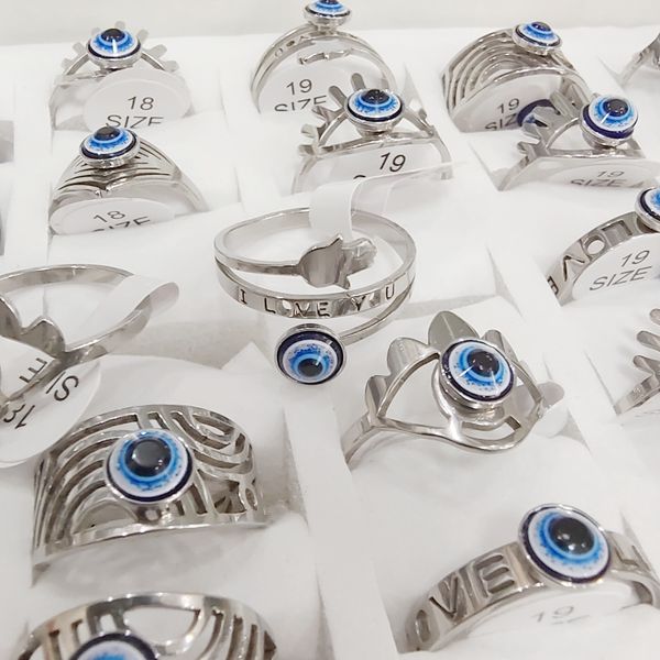30 pieces of mixed design for men and women's gifts, stainless steel devil silver ring, blue eye zircon social party gifts, jewelry who, Golden;silver
30 pieces of mixed design for men and women's gifts, stainless steel devil silver ring, blue eye zircon social party gifts, jewelry who, Golden;silver