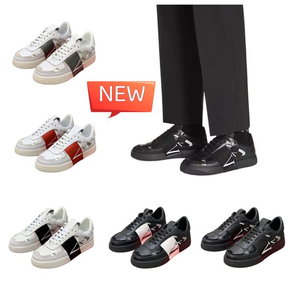 designer men's shoes spliced leather lace-up sneakers casual men's board shoes women new letters logo breathable white shoes size, Black
designer men's shoes spliced leather lace-up sneakers casual men's board shoes women new letters logo breathable white shoes size, Black