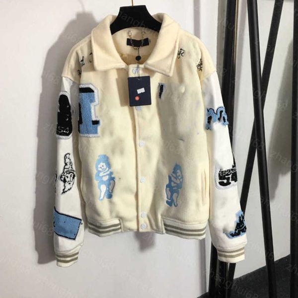 23ss womens jacket womens designer clothing back cartoon rabbit plush embroidered letter patch with leather long-sleeved baseball jacket wom, Black;brown
23ss womens jacket womens designer clothing back cartoon rabbit plush embroidered letter patch with leather long-sleeved baseball jacket wom, Black;brown