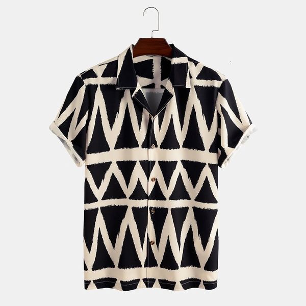 men's casual shirts men clothing summer short-sleeved men's diamond square printed shirt casual fashion camisas para hombre 230721, White;black
men's casual shirts men clothing summer short-sleeved men's diamond square printed shirt casual fashion camisas para hombre 230721, White;black