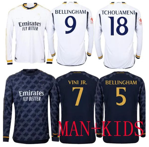 long sleeved 5# bellingham rodrgo 23 24 real madrids soccer jerseys football shirt vini jr camavinga alaba modric valverde arda guler camise, Black;yellow
long sleeved 5# bellingham rodrgo 23 24 real madrids soccer jerseys football shirt vini jr camavinga alaba modric valverde arda guler camise, Black;yellow