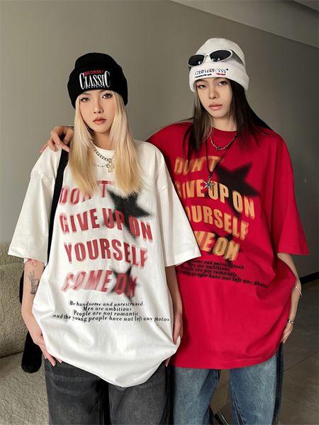 women's tshirt qweek streetwear hip hop red women oversized vintage letter print white tees american retro boyfriend style summer 23072
women's tshirt qweek streetwear hip hop red women oversized vintage letter print white tees american retro boyfriend style summer 23072