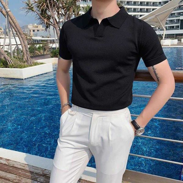 short sleeved high necked men's light mature style 2023 slim fitting new lapel summer casual t-shirt polo shirt non iron solid color, White;black
short sleeved high necked men's light mature style 2023 slim fitting new lapel summer casual t-shirt polo shirt non iron solid color, White;black