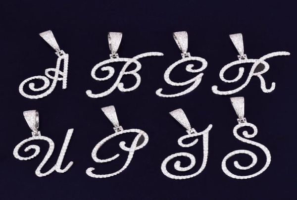 new iced out az single cursive letter pendant necklace with 24inch rope chain hip hop jewelry3914392, Silver
new iced out az single cursive letter pendant necklace with 24inch rope chain hip hop jewelry3914392, Silver