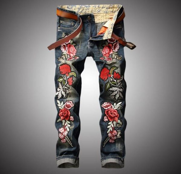 2020 new streetwear hip hop jeans men rose embroidery denim pants slim fit casual jeans embroidered flowers male clothes bp0074197611, Blue
2020 new streetwear hip hop jeans men rose embroidery denim pants slim fit casual jeans embroidered flowers male clothes bp0074197611, Blue
