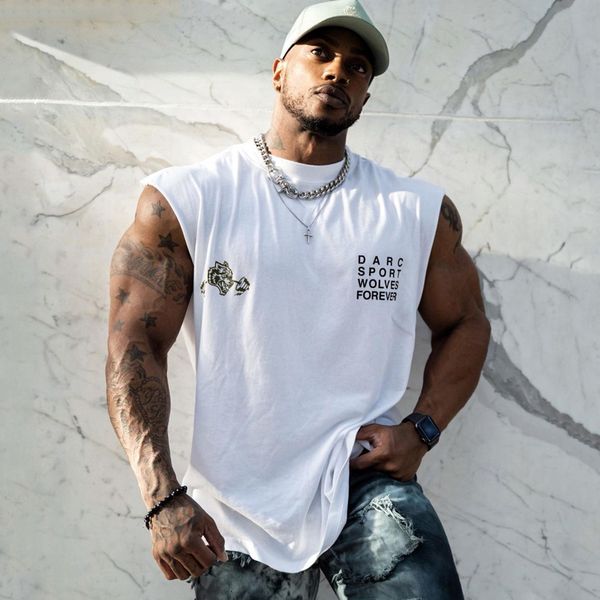 men' tank summer men' vest cotton crew neck loose sleeveless t-shirt gym sports fitness running training tank fitness wear 2307, White;black
men' tank summer men' vest cotton crew neck loose sleeveless t-shirt gym sports fitness running training tank fitness wear 2307, White;black