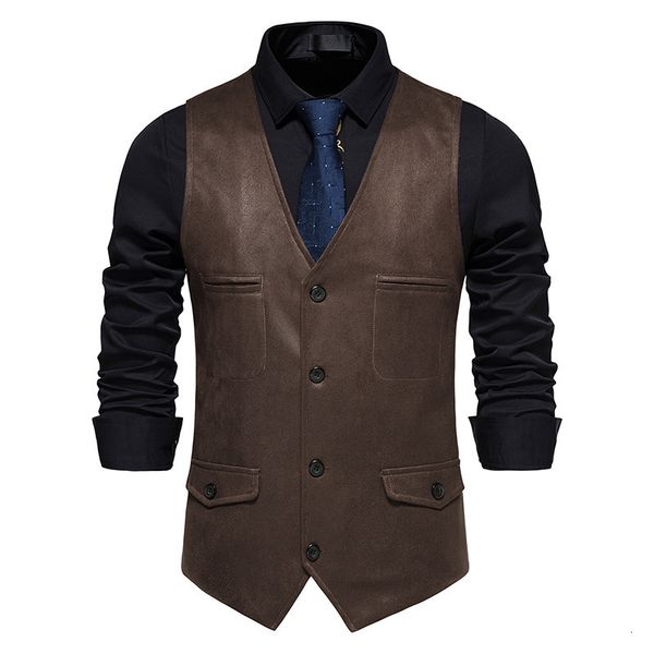 men's suits blazers vintage coffee suede leather suit vest men brand sleeveless casual western vest waistcoat men party gilet costume h, White;black
men's suits blazers vintage coffee suede leather suit vest men brand sleeveless casual western vest waistcoat men party gilet costume h, White;black