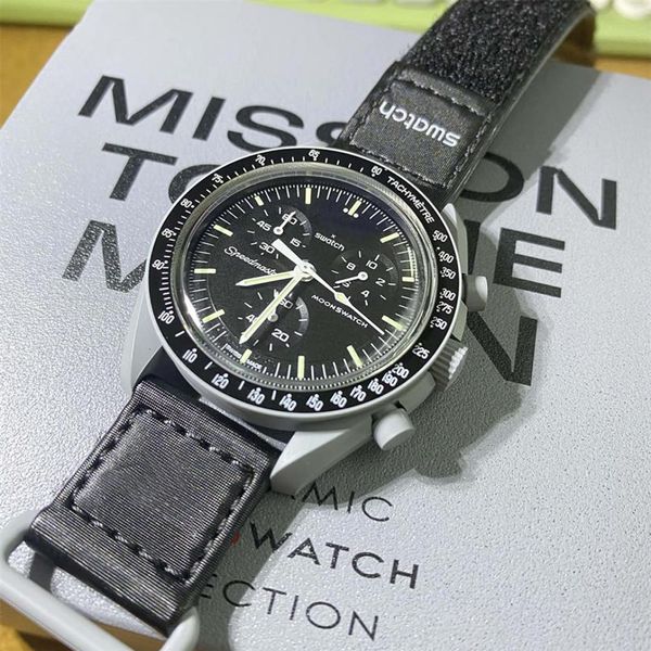 moonswatch bioceramic planet moon mens watches full function quarz chronograph watch mission to mercury 42mm nylon luxury watch li261q, Slivery;brown
moonswatch bioceramic planet moon mens watches full function quarz chronograph watch mission to mercury 42mm nylon luxury watch li261q, Slivery;brown