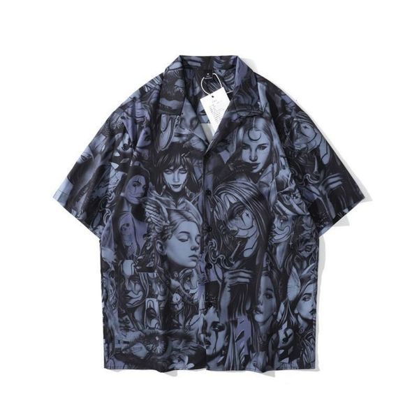 men s casual shirts harajuku blousers men gothic grunge vintage oversized short sleeve chic print streetwear hip hop 230721, White;black
men s casual shirts harajuku blousers men gothic grunge vintage oversized short sleeve chic print streetwear hip hop 230721, White;black