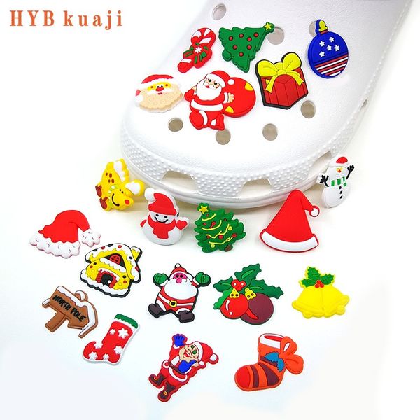 hybkuaji christmas decoration shoe charms wholesale shoes accessories, White;pink 
hybkuaji christmas decoration shoe charms wholesale shoes accessories, White;pink