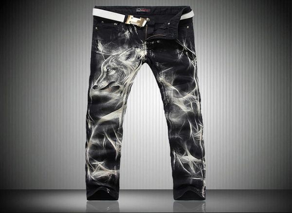 fashion big size mens printed jeans black stretch slim fit painted wolf totem print night club singers trousers1676479, Black;green
fashion big size mens printed jeans black stretch slim fit painted wolf totem print night club singers trousers1676479, Black;green