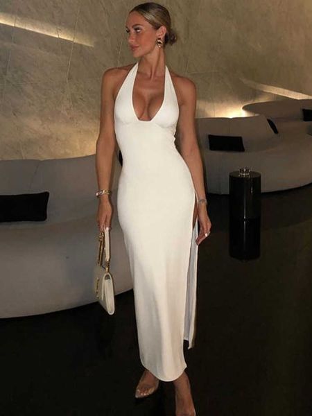 white halter backless bodycon slit prom maxi dress women summer elegant birthday party night evening ladies tight long dresses, Black;gray
white halter backless bodycon slit prom maxi dress women summer elegant birthday party night evening ladies tight long dresses, Black;gray