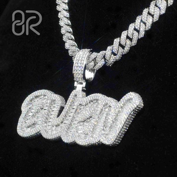 custom vvs moissanite diamonds letter initial pendant iced out jewelry hip hop 925 sterling sliver, Silver
custom vvs moissanite diamonds letter initial pendant iced out jewelry hip hop 925 sterling sliver, Silver