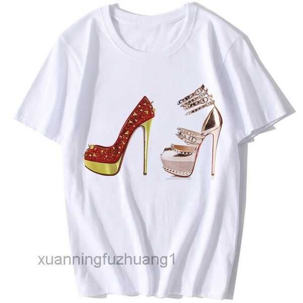 women's est watercolor high heels fashion femme shirt hipster vintage streetwear ypz7, White
women's est watercolor high heels fashion femme shirt hipster vintage streetwear ypz7, White